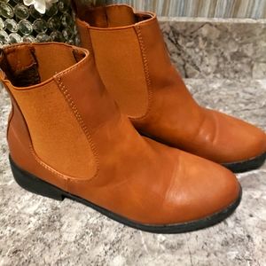 Brown ankle booties